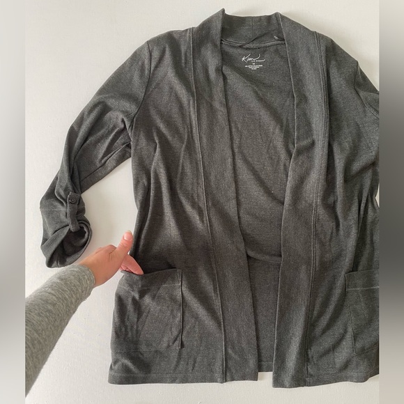 Kim Rogers Gray Knit Cardigan with Pockets - Picture 4 of 6